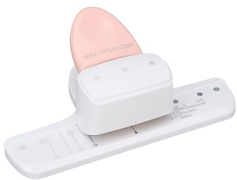 Scrapbooking Hole Puncher, 3 -Loch -Punch, 4mm Durchmesser, 19 -mm -Space -Stanzwerkzeug für A5 A6 A7 A8 A7 Pocket A6 Peronal A8 Mini mit Ausrichtung Lineal, Plastikbasis für
