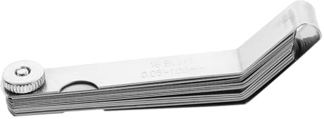 PRETYZOOM 2 Pezzi Spessimetro Feeler Gauge Al Carbonio Elasticizzato Misuratore Alta Precisione per Valvole e Spazi Lame Lucidate Antigraffio Design Rotante Portatile