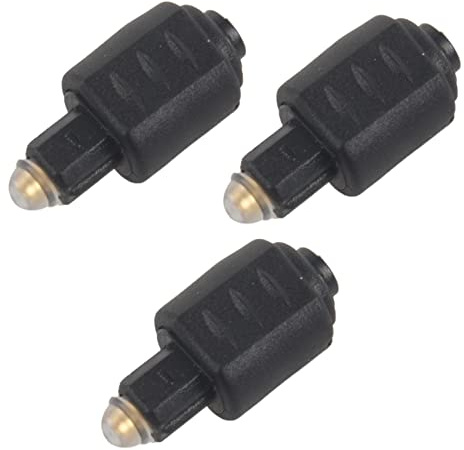 Uikdjgu 3X Mini Optical Audio Adapter 3.5MM Female Jack to Digital Toslink Male Plug for Amplifier