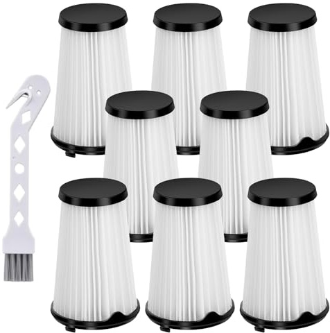 8 Stycken för Filterset Kompatibla med Electrolux AEF150, AEGCX7, CX7-2, CX7-2-35TM, QX8, HEPA-Filter för Dammsugare, Tvättbara återanvändbara Filter, Dammsugarfilter med Rengöringsborste