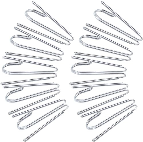 Artibetter 50 Piezas Unidades Ganchos de Acero Inoxidable para Cortinas Resistentes y Portátiles Fáciles de Instalar para Visillos y Cortinas de Baño o Ventana