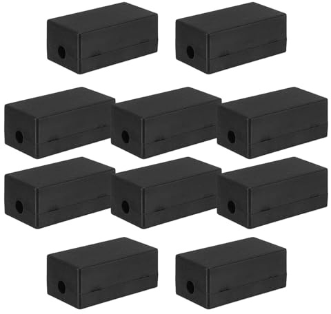 MERRYHAPY 10pcs Small Electrical Junction Box Flush Mount Plastic Cable Organizer for Indoor LED Controller Wiring DIY Electronics Enclosure Cord Management Box