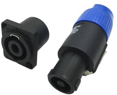 1Set 4 Pin Connettore 4 Poli Maschio + Femmina Jack Compatibile Cavo 'altoparlante Audio Altoparlante Amplificatore Connettore del Cavo
