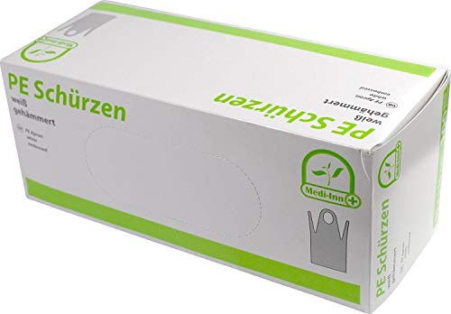 Medi-Inn PE-Schürzen weiß gehämmert in Spenderbox (80 x 140 cm, 80 Stück)