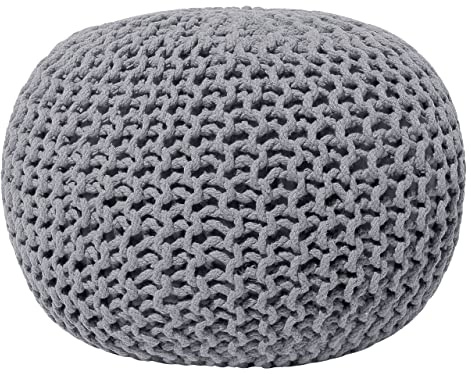 Beliani trendy Ottoman in Dunkelgrau Baumwolle 50x35 cm Conrad