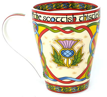 Royal Tara Scottish Thistle Keltischer Becher Knochenporzellan