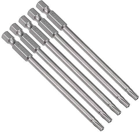 Sourcingmap, 5 punte per cacciavite Torx con gambo esagonale T20, 100 mm