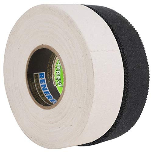 Renfrew Scapa Cloth Hockey Tape 2-Pack, Black & White, 1 x 25m