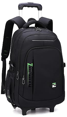VIDOSCLA Elementary Trolley Backpack Senior High School Rolling Carry-on Luggage Book Bag with Wheels for Teens