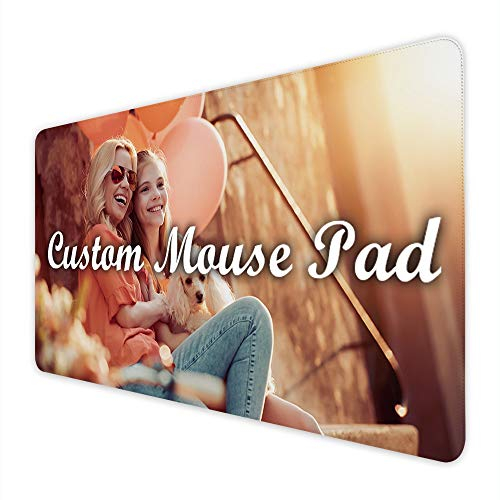 XXXL Erweitertes Personalisiertes Gaming-Mauspad mit Genähten Kanten, Extra Großes Mauspad mit Rutschfester Gummibasis, Tastaturpad Strukturierte Stoff-Mausmatte für Spieler Büro Zuhause, 90 x 40 cm