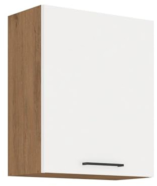 Kuechen-preisbombe Vigo Hängeschrank 60 Eiche Lancelot Weiß Hochglanz Küchenzeile Küchenblock Küche