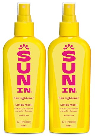 Sun In Lemon Fresh Haaraufheller - Aufhellungsspray für blondes und dunkles Haar - Sanftes Haare Aufhellen mit Aloe & Kamille - Haarpflege alkoholfrei, parabenfrei - 2-Pack, 138mL
