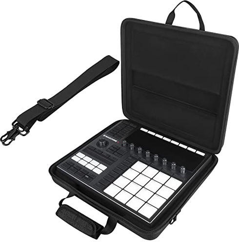 GEEKRIA étui pour Appareil analogique Compatible avec Native Instruments Maschine Plus, Maschine MK3, Protection, résistant à l’Eau, Sac de Transport avec bandoulière