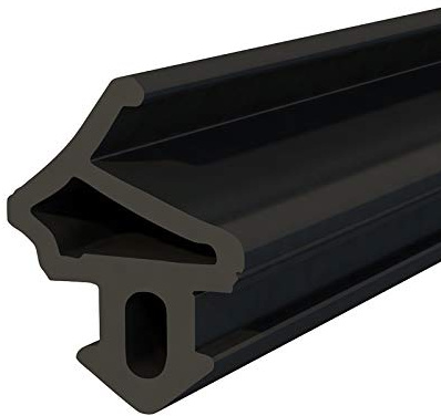 Seiletech.de Fönstertätning S-1172, 50 m, aluminium, PVC, svart, fönstertätning, dörrtätning, tätning, gummitätning för plastfönster