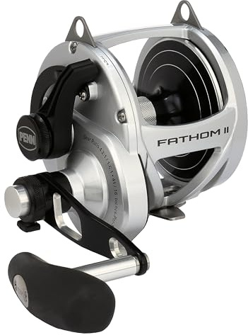 Penn Fathom II Rolle 80LD2 - Rechtshand Multirolle, Hochseerolle zum Meeresangeln, Angelrolle für das Fischen im Salzwasser