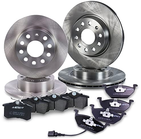 Set di freni ATEC Germany incl. dischi freno anteriori Ø 280 mm ventilati + posteriori Ø 253 mm pieni + pastiglie freno anteriori e posteriori