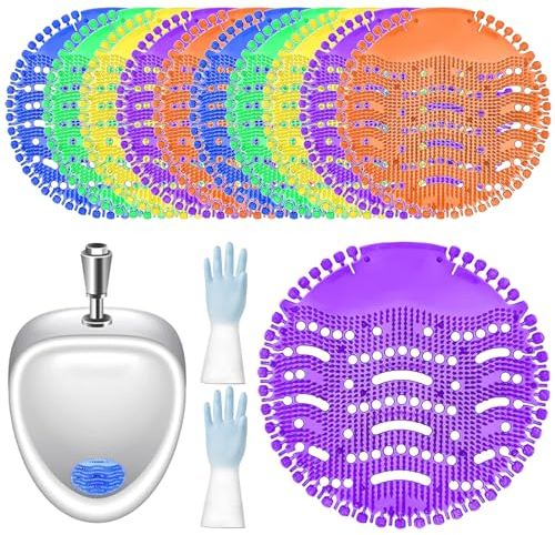 Lot de 10 tamis d'urinoir parfumés : tamis à pissoir, protection anti-éclaboussures, filtre universel pour urinoir - Désodorisant - Effet fraîcheur de 30 jours - Passoire à pissoir - Insert d'urinoir