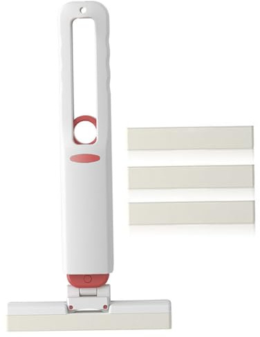 Mini trapeador para espacios pequeños, trapeadores de esponja absorbentes de mini trapeador auto -exprimido con 3 cabezas de trapeador mini trapeador de mini uso húmedo y seco para baño, cocina, pi
