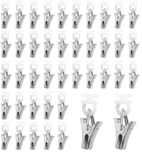 Vorhang Clips Gardinenhaken Vorhang Haken Klemmhaken Gleiter Gardinenhaken Zum Klemmen Klammern Gardinen Clips mit Rädern Gardinenröllchen für Schiene 100 Stück