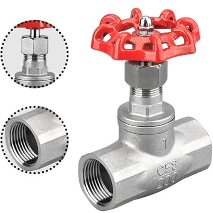KEUQIXMR 1/2 Zoll 3/4 Zoll 1 Zoll 1-1/4 Zoll BSP Innengewinde Edelstahl-Kugelventil SS304 Hochtemperatur-Wassernadelventil Amerikanisches Absperrventil(3/4)