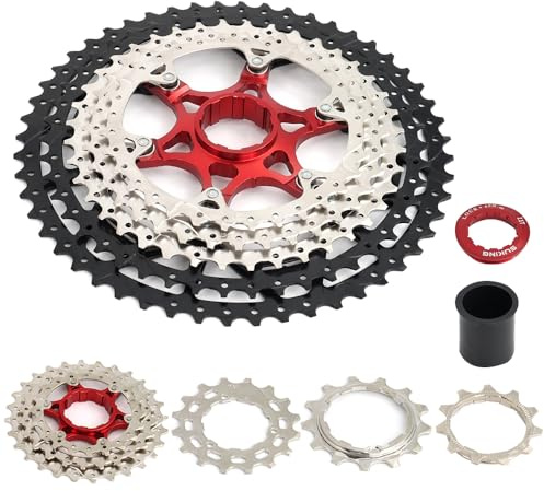 CYSKY 12 Velocidades Cassette para Bicicleta, 11-50/11-52 Dientes, Compatible con Shimano Sram Sunrace, Apto para Bicicleta de montaña, Bicicleta de Carretera, MTB (12v 11-52 Dientes)