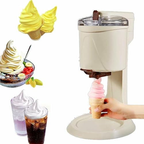 BGVYFXEZ Soft Ice Cream Maker Yoghurt, Home DIY Kitchen Automatic Mini Fruit Soft Ice Cream Maker, Healthy, Enjoyable Homemade Treats!