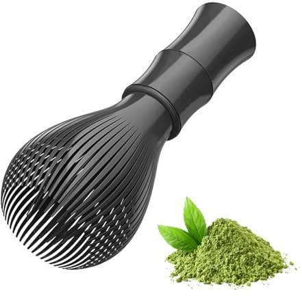 AOTISBAO Matcha-Schneebesen,PP HarzPP Harz Matcha Rührer, traditionelle handgefertigte japanische Matcha Tee Mixer Pinsel Mischwerkzeug Zubehör für Teezubereitung Matcha (schwarz)