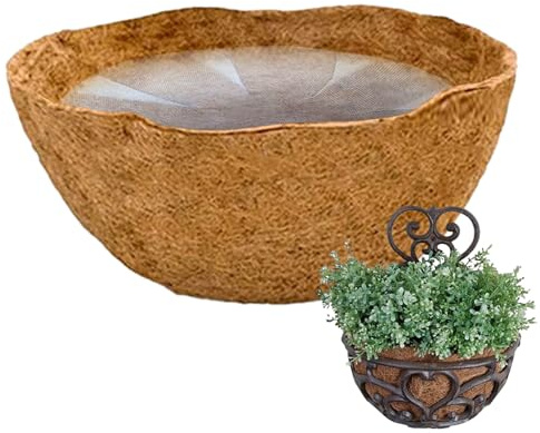 Generico Tappetino in palma da cocco, fodera per cestino in palma da cocco | interno per vaso da fiori in fibra di, fodera in resistente - Fodera per vasi da fiori per terrario, di ricambio