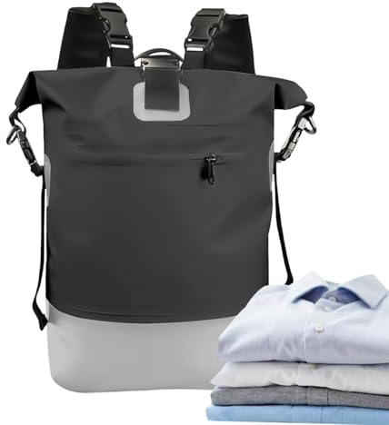 Gitekain Wasserdichter Seesack – 25 l Roll-Top-Reiserucksack, robuster Abenteuer-Trockensack, sicherer Schutz, leichter Tragegurt für Kanufahren, Angeln, Rafting, Schwimmen, Bootfahren, mehrfarbig