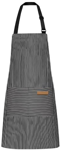 UMCHU Grembiule da cuoco di qualità, Taglia Grossa Grembiule, Grembiule da Barbecue, per la cucina di casa, il ristorante, caffetteria, pasticceria, giardinaggio