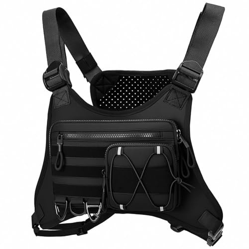 Tacticals Chest Rigs Pack Herren, Lauftasche mit Frontschlaufe Recons Chests Rigs für die Jagd Outdoor Workouts Recons Pack Mehrzweck mit verdeckter Tragemöglichkeit für Workouts und Radfahren