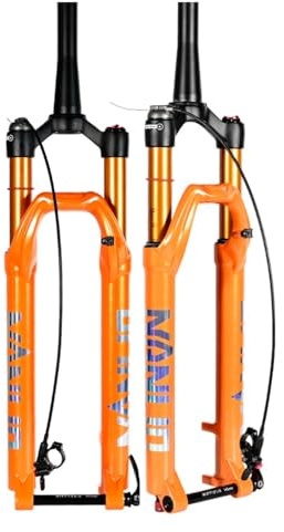Fahrradgabel 26 27,5 29 Zoll Mountainbike-Federung 120 mm Federweg 1-1/2 konisch Luftfederung 15 * 100 mm Steckachse Scheibenbremse vorne Manuelle/Fernbedienungs-Dämpfungseinstellung (konisch-fernbe