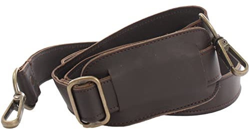 LECONI breiter Trageriemen Echt Leder Schulterriemen breiter Schultergurt für Taschen Umhängegurt längenverstellbar 3,5x150cm LEC-R3