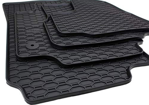 Gummimatten Allwetter Kompatibel mit Up (1S) Citigo MII Fußmatten NEU 4-TLG | Automatten Premium Qualität 100% passgenau Waben Design gegen Schmutz Schnee & Feuchtigkeit rutschfest Schwarz vorne + hinten