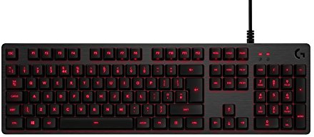 Logitech G413 Tastiera Gaming Meccanica, Tasti Retroilluminati, Switch Meccanici Romer-G ‎Tactile, Telaio Lega Alluminio, Funzioni Personalizzate, Passthrough USB, Layout Portoghese ‎QWERTY, Carbone