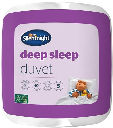 Silentnight Deep Sleep Double Duvet 15 Tog – Thick Heavy Warm Soft and Comfortable Winter Duvet Quilt Perfect for Cold Nights – Hypoallergenic and Machine Washable – Double – 200x200cm , White