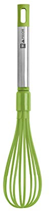 BRA Prior | Mélangeur de cuisine adapté au contact alimentaire, acier inoxydable, nylon et silicone, vert, 31 cm