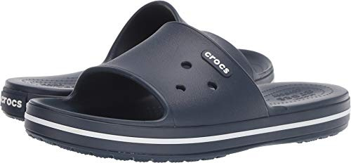 Crocs Unisex Crocband III Slide Clogs, Marinblå-vit, 36/37 EU