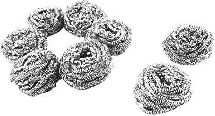 sourcing map Bol en acier inoxydable cuisine pot Boule Fil Outil nettoyage épurateur 65mm diamètre 8pcs