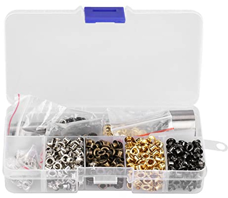 Ojal ojales conjunto arandelas sujetador para ropa de artesanía de cuero Accesorios de costura con 3 piezas de trabajo hecho a mano conjunto de herramientas(3mm*420)