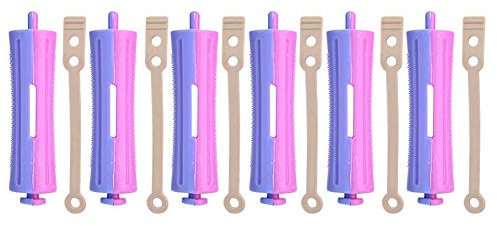 【Christmas Gift】 8 Sizes Standard Hair Rollers Heat Perm Wave Rod Tool,Hair Clip Curlers with Rubber Band(SH-9(9x2.2cm))