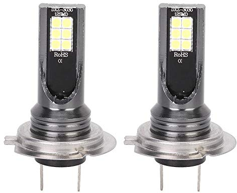 EBTOOLS för h7 led 2 st bilstrålkastare, H7 12LED 1000LM strålkastare 3 000K 24W dimljus