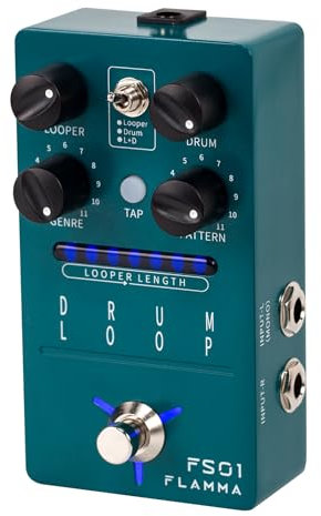 FLAMMA FS01 Drum Machine & Phrase Loop Pedal Gitarre Pedal Mix Mode 20 Minuten Looper Kapazität 121 Rhythmen