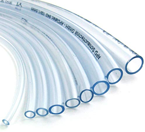 PVC Schlauch Aquariumschlauch Wasserschlauch Luftschlauch Lebensmittel geeignet Innen-Ø 8 mm, Außen-Ø 10 mm, Länge 2 m