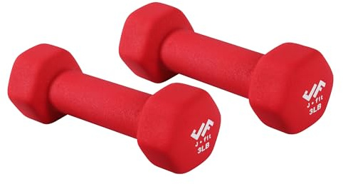 JFIT Neoprene Dumbbell (Set of 2), 3 LBS