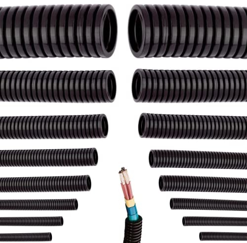 Universeller Flexibles Wellrohr Härtedruck 320N | Länge: 5 10 oder 25 m Kabelschutz Schutz Rohr ungeschlitzt UV-Beständig Auswahl: (Ø 25 mm innen/Ø 32 mm außen / 5m Meter)