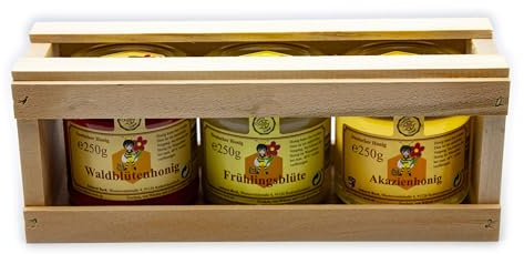 Imkerei Beck® - Deutscher Honig im Geschenkset/Reiner Bienenhonig/Geschenkset (3 x 250g)