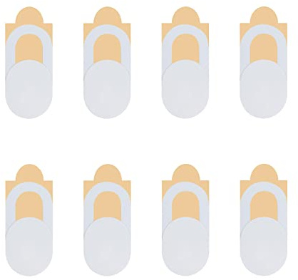 Jaimela 8 Pièces Cache de Webcam Slide, Couverture de Caméra Frontale Ultrafin Protège, Film de Protection de Caméra pour Ordinateur Portable, Smartphone, Tablette, Macbok Pro, Pad Pro (Blanc)