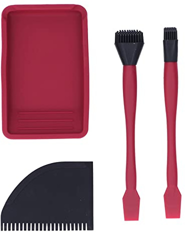 Komplettes Silikonkleber-Set, Silikonkleber-Set, Holzbearbeitungs-Kleberverteiler-Applikator-Set, Holzkleber, Pinsel, Tablett, Kamm