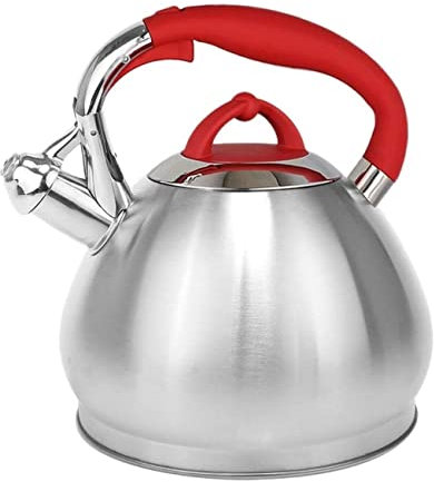 Hervidor de Agua Gas Hervidor Silbante De Acero Inoxidable De 3,4 L, Hervidor De Inducción, Estufa De Gas, Tetera, Utensilios De Cocina Para Acampar En Casa Hervidor de Agua Retro ( Blue : Rot , Size